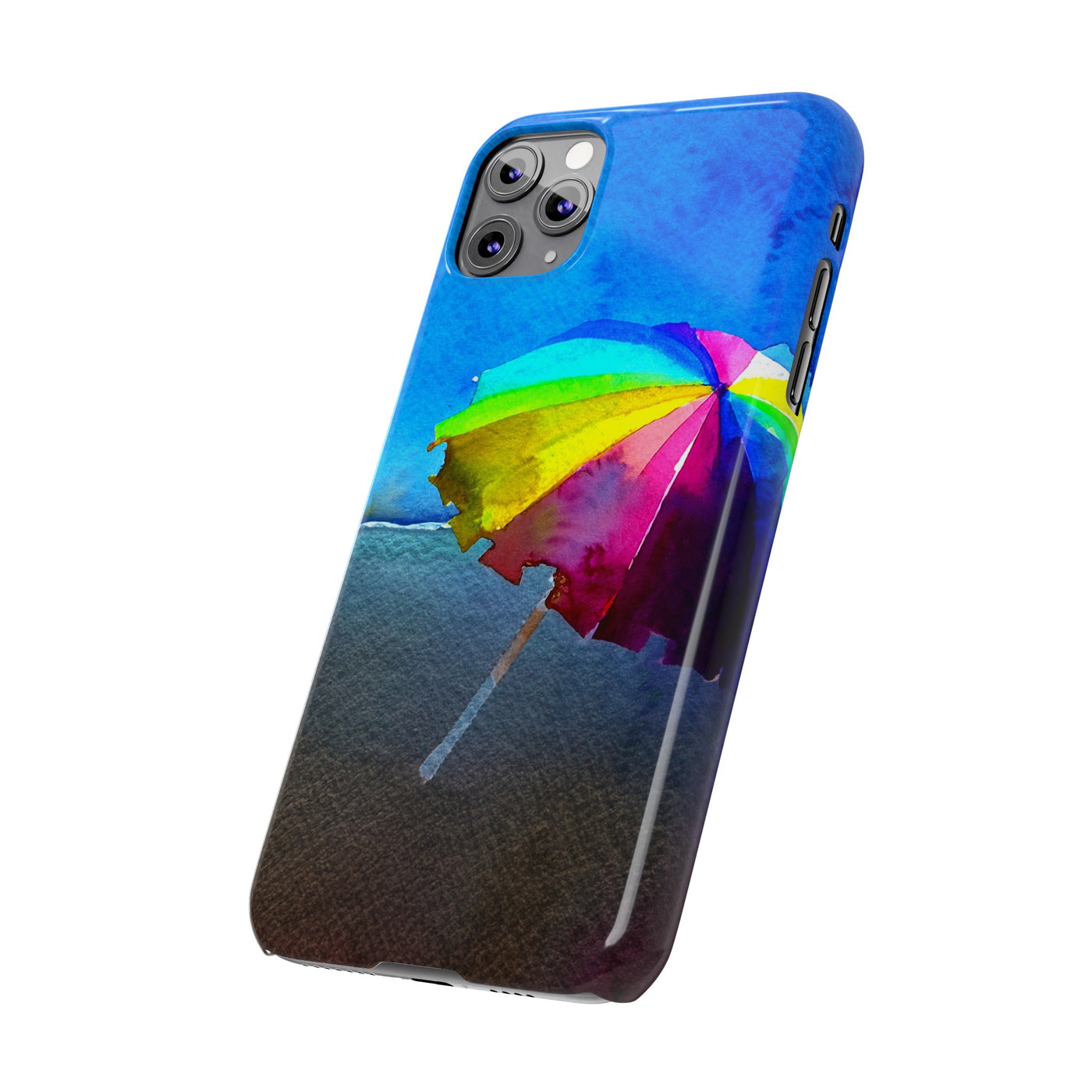 Slim Cute Phone Cases for Iphone - | iPhone 15 Case | iPhone 15 Pro Max Case, Iphone 14 Case, Iphone 14 Pro Max, Iphone 13, Summer Beach Umbrella