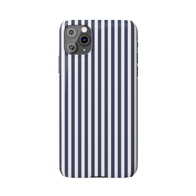 Slim Navy Blue Striped Cute Phone Case for Iphone 16 - | iPhone 15 Pro Max Case | iPhone 14 Case Iphone 13 12 11 10 9 8 7 XS X Gift for Her - Studio40ParkLane