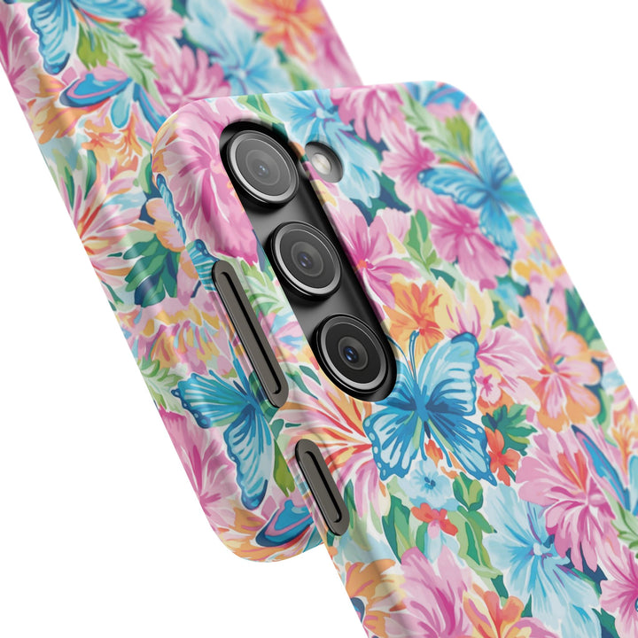 Sleek Snap Butterflies Flowers Cute Phone Case for iPhone 16 15 14 13 12 11 X Xs Max Xr Pro Plus Samsung Galaxy S24 S23 S22 S21 S20 Ultra