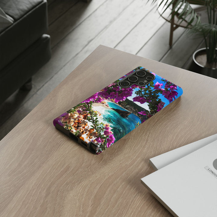 Impact Resistant, Bougainvillea Seaview, Cute Phone Cases for Samsung S24, S23, S22, S21, IPhone 15 pro Iphone 14 pro Iphone 13 IPhone 12 Iphone 11 - Studio40ParkLane