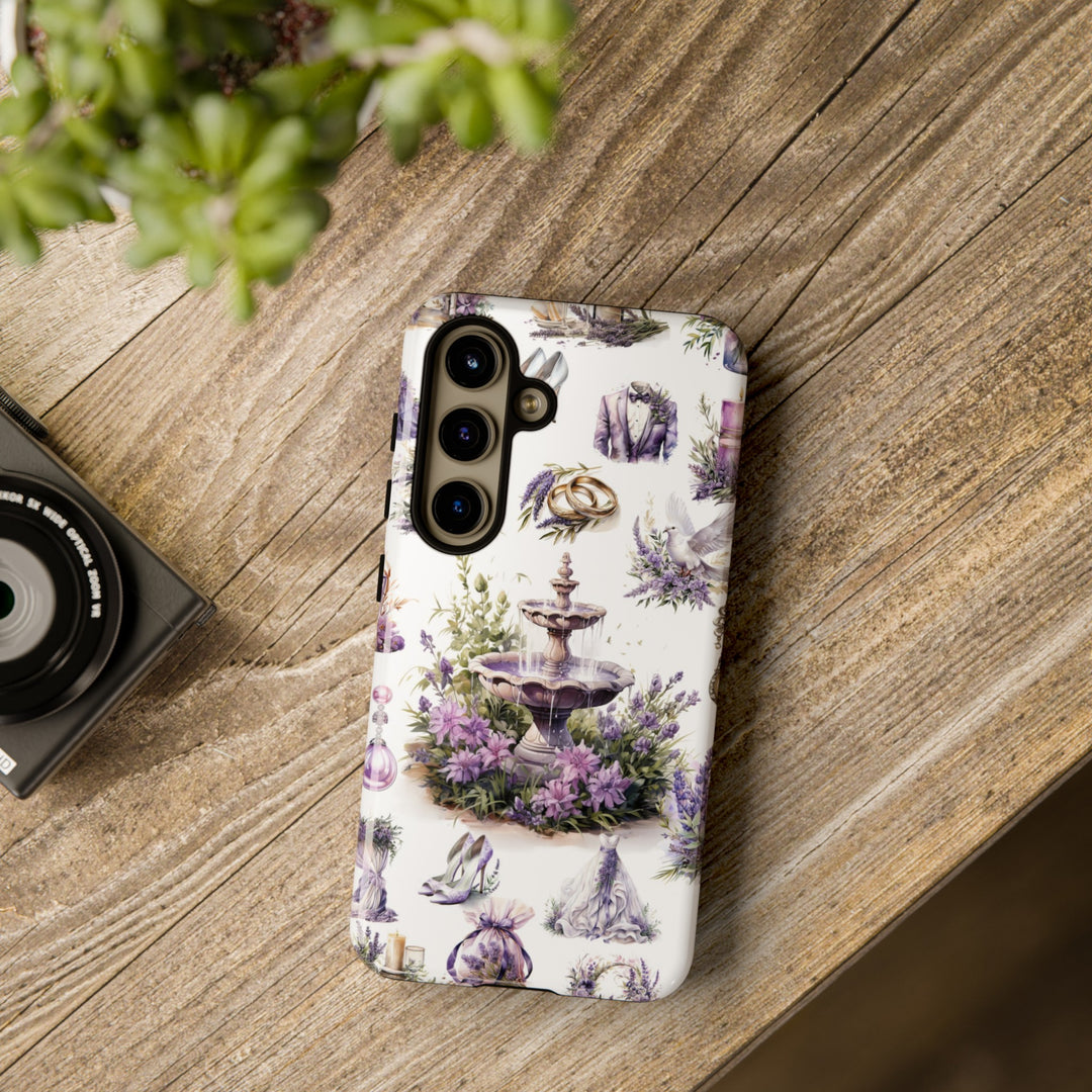 Impact Resistant, Lavender Wedding, Cute Phone Cases for Samsung S24, S23, S22, S21, IPhone 15 pro Iphone 14 pro Iphone 13 IPhone 12 Iphone 11 - Studio40ParkLane