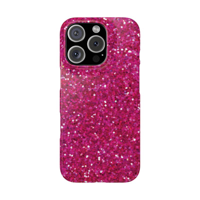 Slim Muted Pink Faux Play on Glitter Effect Cute Phone Cases for Iphone 16 Pro Max | iPhone 15 Case | iPhone 15 Pro Max Case, Iphone 14, Iphone 14 Pro Max, Iphone 13 12 11 8 7