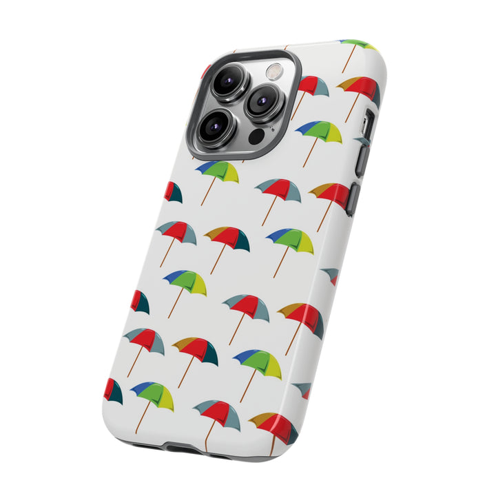 Cute IPhone Case | Colorful Beach Parasols, iPhone 15 Case | iPhone 15 Pro Case, Iphone 14 Case, Iphone 14 Pro Max Case, Protective Iphone Case - Studio40ParkLane