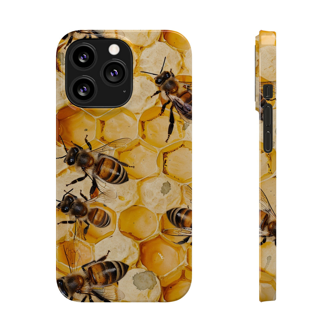 Slim Cute Phone Cases for Iphone - | iPhone 15 Case | iPhone 15 Pro Max Case, Iphone 14 Case, Iphone 14 Pro Max, Iphone 13, Summer Honey Bees - Studio40ParkLane