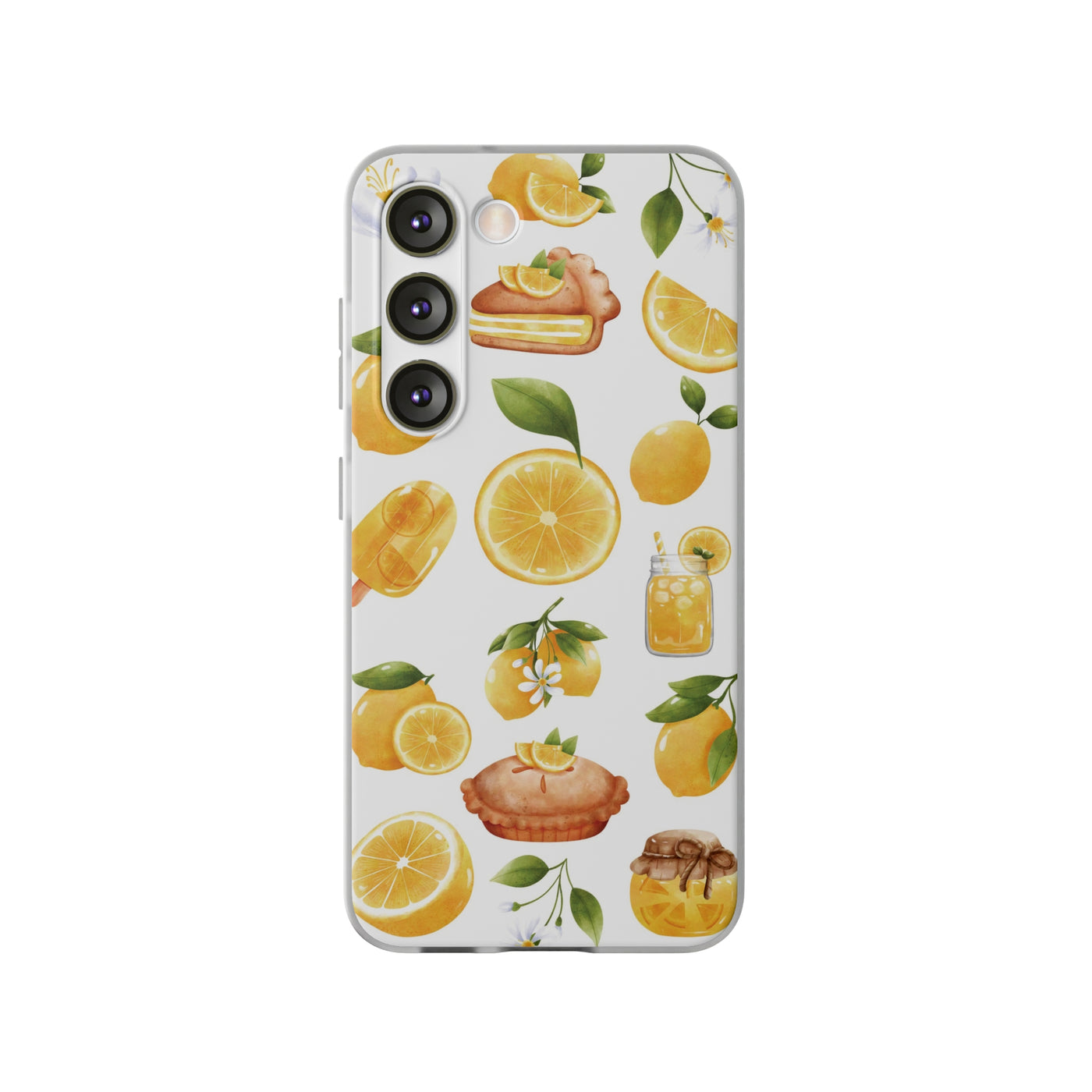 Cute Flexi Samsung Phone Cases, Summer Fruit Lemon Galaxy S23 Phone Case, Samsung S22 Case, Samsung S21 Case, S20 Plus