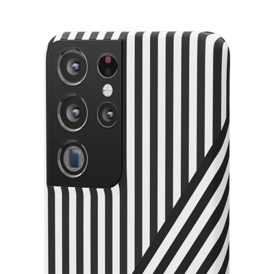 Aesthetic Black White Stripes Cute Phone Case Sleek Snap - For iPhone 17 Pro Max iPhone 16 Pro iPhone 15 Iphone 14 Plus 13 Pro 12 11 10 Gift - Studio40ParkLane