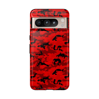 Impact Resistant, Red Camo Camouflage, Cute Phone Cases for Samsung S24, S23, S22, S21, IPhone 15 pro Iphone 14 pro Iphone 13 IPhone 12 Iphone 11