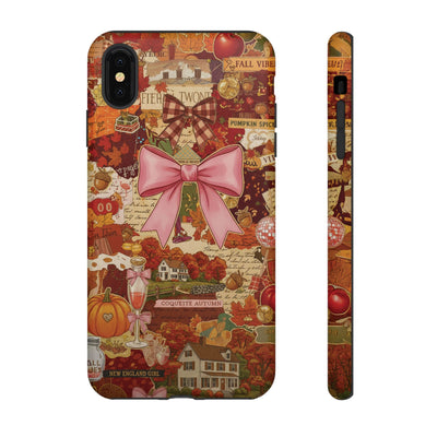 New England Fall Coquette Collage Tough Premium Phone Case - For iPhone 16 Pro Max iPhone 15 Pro iPhone Iphone 14 Plus 13 Pro 12 11 10 XR XS