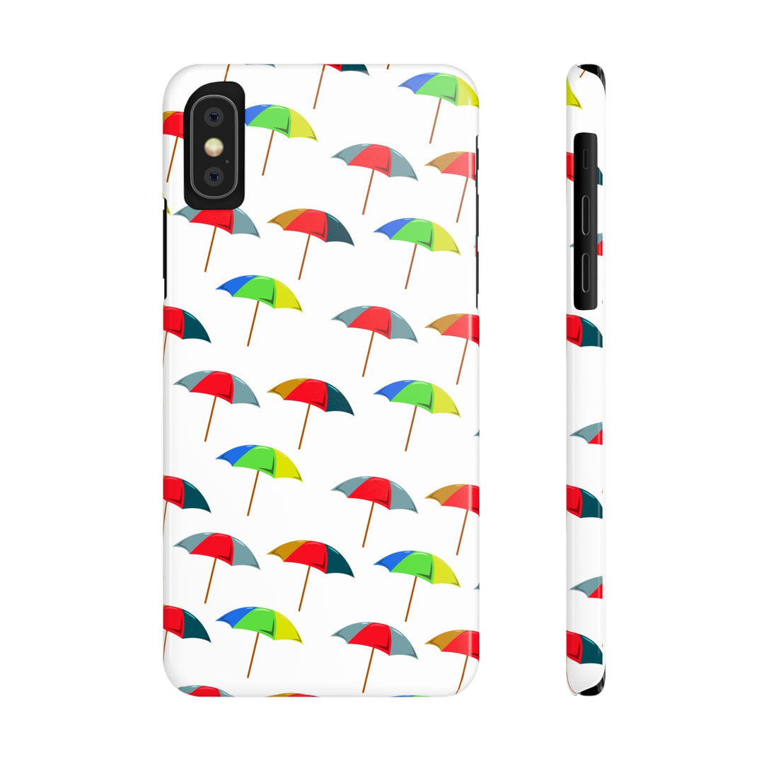 Slim Cute Phone Cases for Iphone - | iPhone 15 Case | iPhone 15 Pro Max Case, Iphone 14 Case, Iphone 14 Pro Max, Iphone 13, Colorful Beach Parasol - Studio40ParkLane