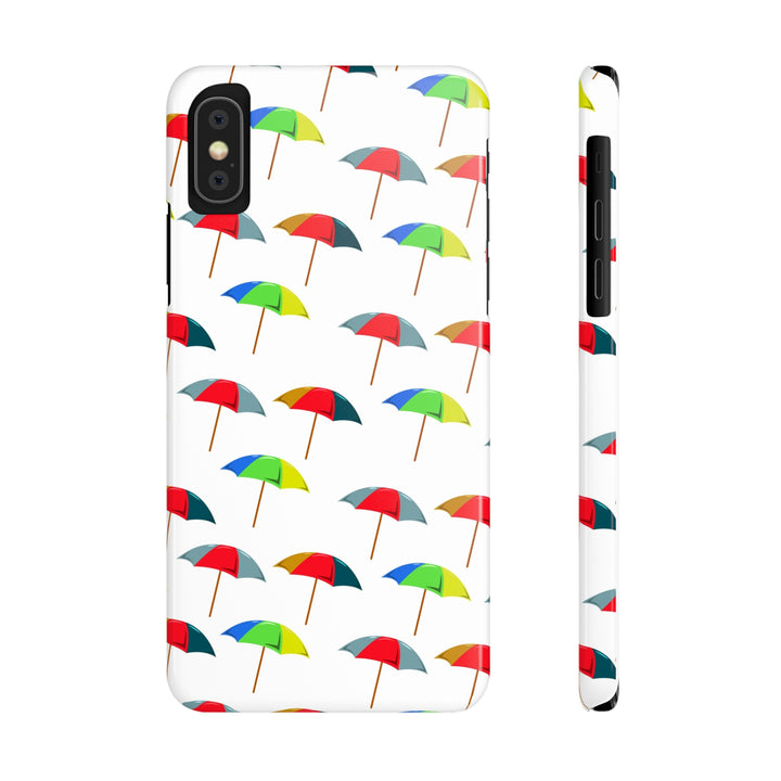 Slim Cute Phone Cases for Iphone - | iPhone 15 Case | iPhone 15 Pro Max Case, Iphone 14 Case, Iphone 14 Pro Max, Iphone 13, Colorful Beach Parasol - Studio40ParkLane