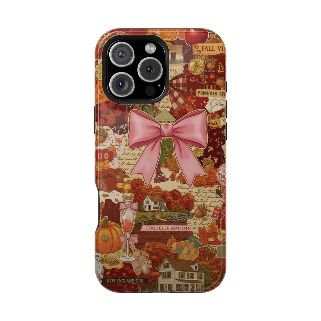 New England Fall Coquette Collage Tough Magsafe Cute Phone Cases for Iphone | iPhone 15 Pro Max Case, Iphone 14, Iphone 14 13 12 11 10 9 8 7 - Studio40ParkLane