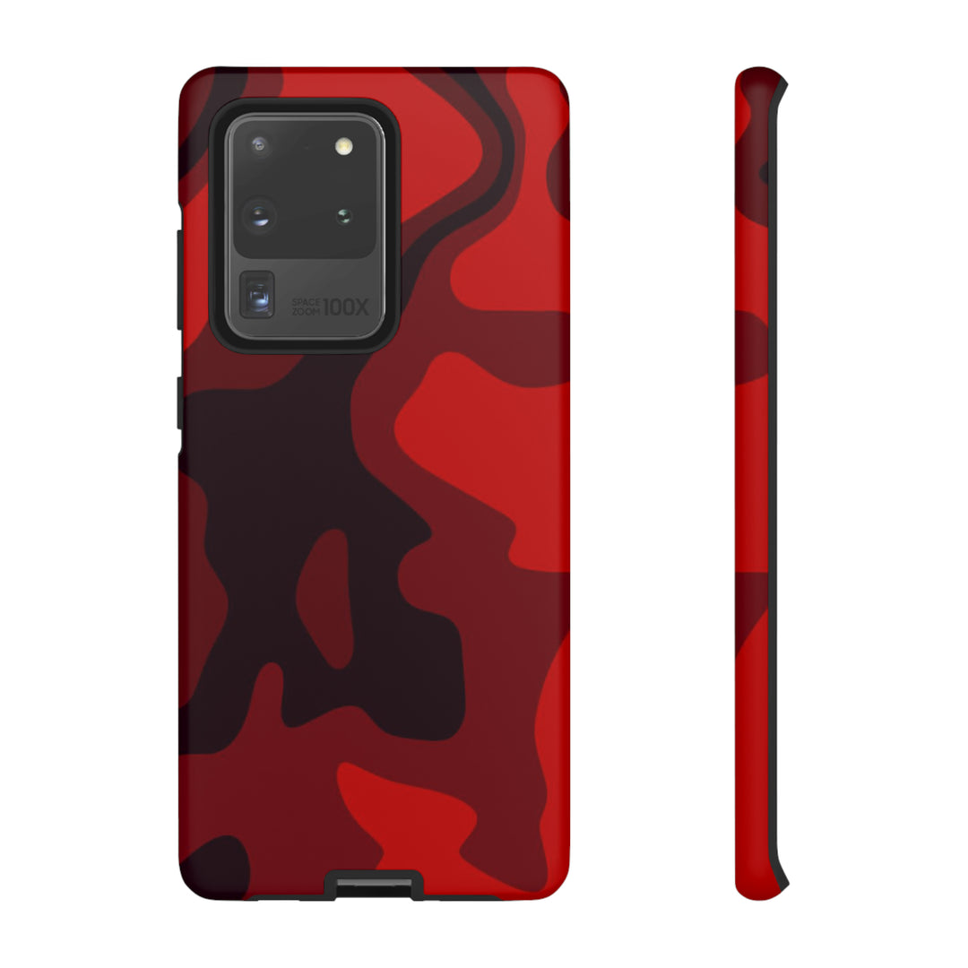 Cute Phone Case | Cool Camouflage Red Black Samsung Phone Case | Galaxy S23 Case, S22 Case, S21, S20 | 2 Layered Case - Studio40ParkLane