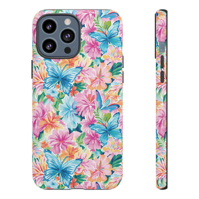 Premium Tough Butterflies Flowers Cute Phone Cases for Samsung S24, S23, S22, S21, S20, Plus and Ultra, Iphone 16 Pro Max,15, 14, 13, 12, 11, 10