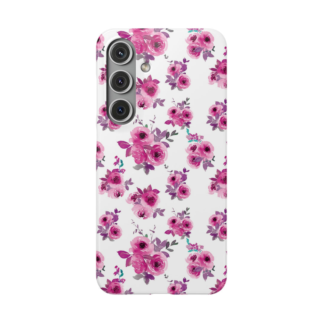 Sleek Snap Flowers Gift for Her Cute Phone Case for iPhone 16 15 14 13 12 11 X Xs Max Xr Pro Plus Samsung Galaxy S24 S23 S22 S21 S20 Ultra