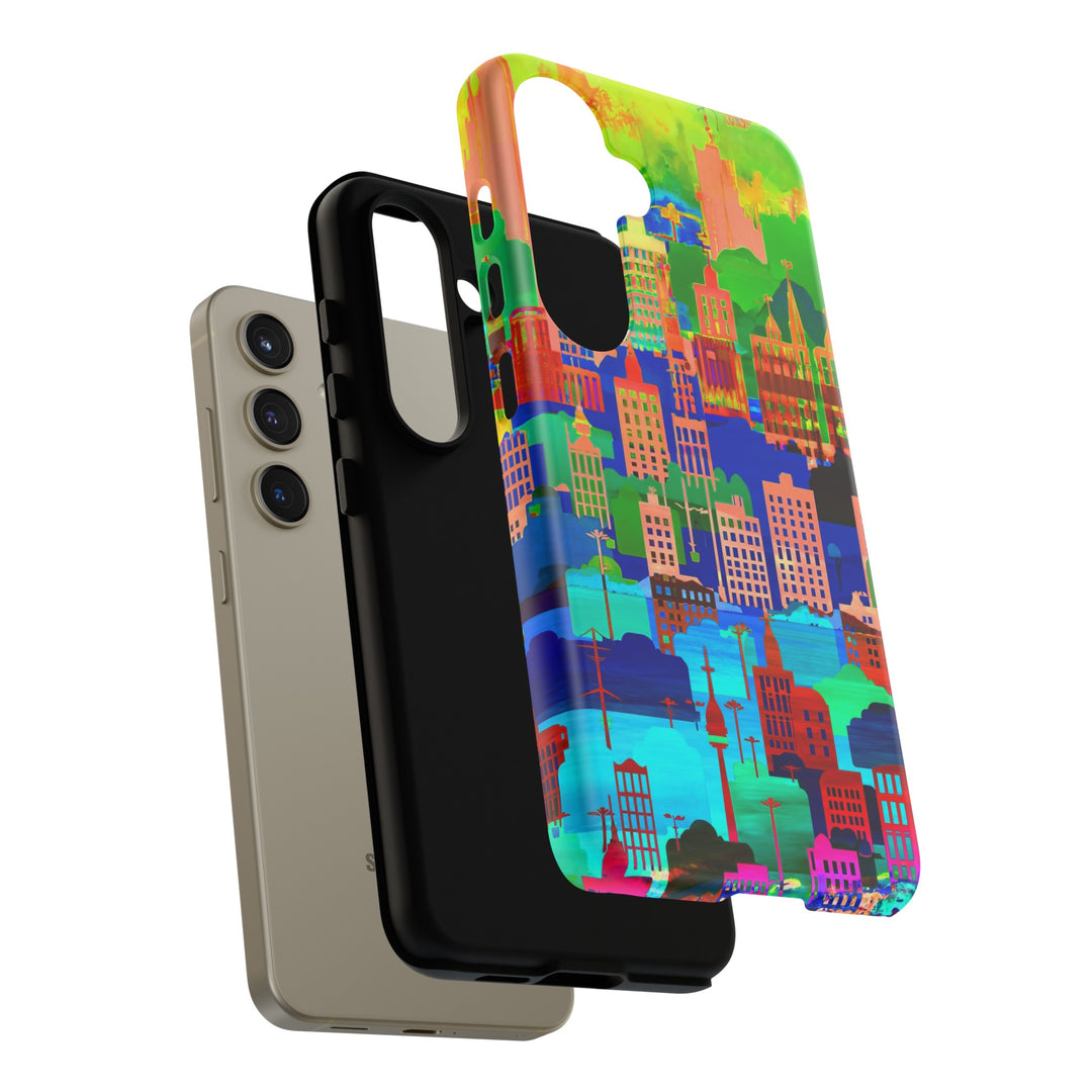 Cute Samsung Case | Cool Iphone Case | Summer City Skyline, Samsung S24, S23, S22, S21, IPhone 15 Case | Iphone 14 Case, Iphone 13 Case - Studio40ParkLane