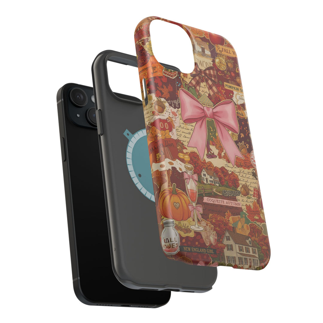 New England Fall Coquette Collage Tough Magsafe Cute Phone Cases for Iphone | iPhone 15 Pro Max Case, Iphone 14, Iphone 14 13 12 11 10 9 8 7 - Studio40ParkLane
