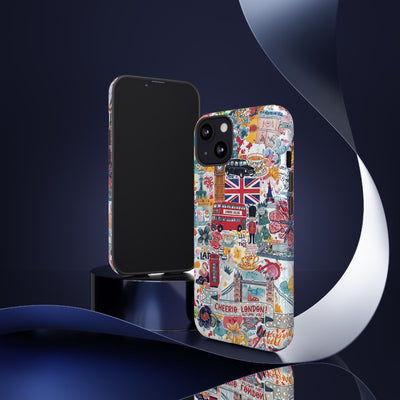 London England Coquette Collage Tough Premium Phone Case - For iPhone 17 Pro Max iPhone 16 Pro iPhone 15 Iphone 14 Plus 13 Pro 12 11 10 XR - Studio40ParkLane