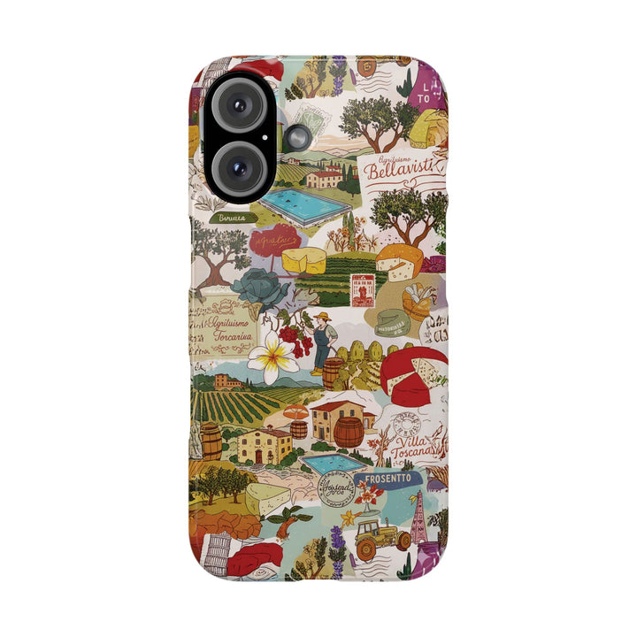 Slim Italy Tuscany Coquette Collage Cute Phone Case for Iphone 17 - | iPhone 16 Pro Max Case | iPhone 15 Case Iphone 14 13 12 11 10 9 8 7 - Studio40ParkLane