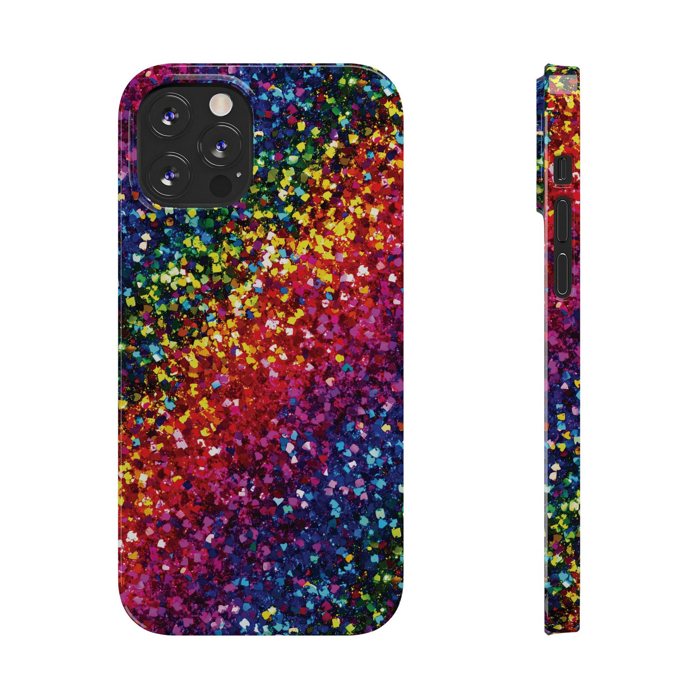 Slim Non-Glitter Muted Color Faux Play on Glitter Effect Gift for Her Cute Phone Cases for Iphone 16 Pro Max | iPhone 15 Case | iPhone 15 Pro Max Case, Iphone 14, Iphone 14 Pro Max, Iphone 13 12 11 8 7