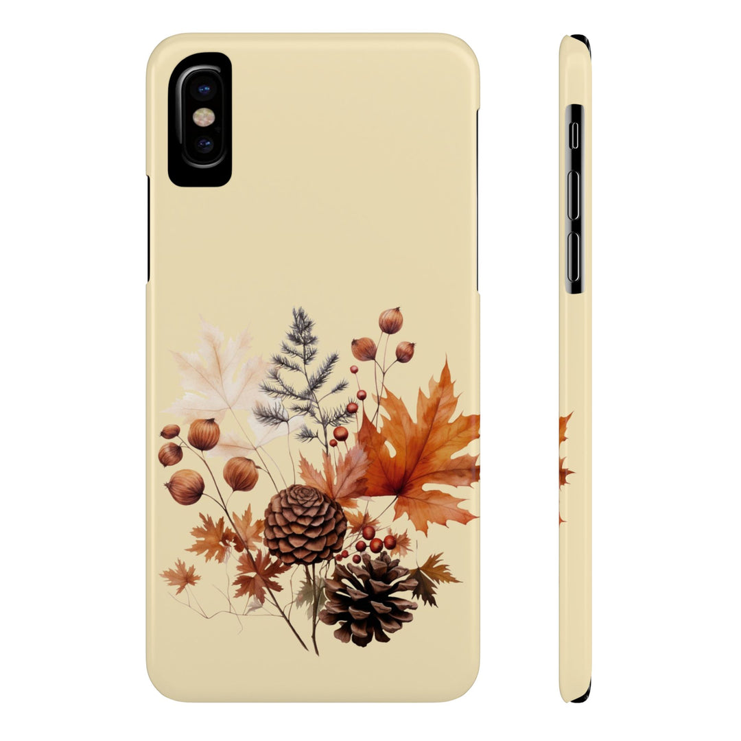 Slim Fall Leaves Foliage Cute Phone Cases for Iphone 16 | iPhone 15 Case | iPhone 15 Pro Max Case, Iphone 14, Iphone 14 Pro Max, Iphone 13, Slim Mom Dad Gift - Studio40ParkLane