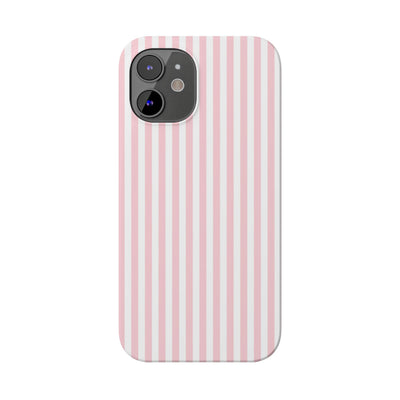 Slim Sweet Pink Striped Cute Phone Case for Iphone 16 - | iPhone 15 Pro Max Case | iPhone 14 Case Iphone 13 12 11 10 9 8 7 X XS Gift for Her