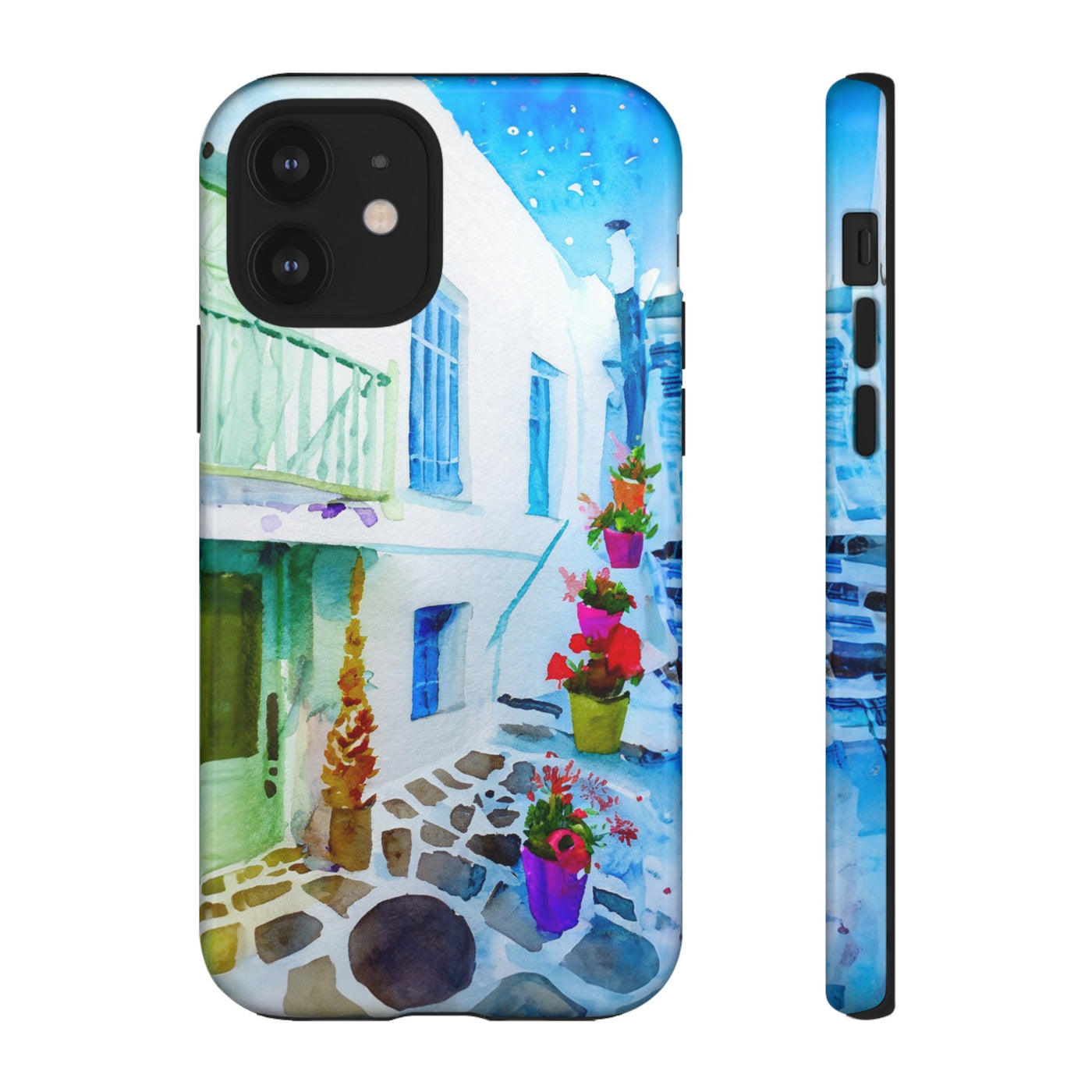 Impact Resistant, Greece House, Cute Phone Cases for Samsung S24, S23, S22, S21, IPhone 15 pro Iphone 14 pro Iphone 13 IPhone 12 Iphone 11