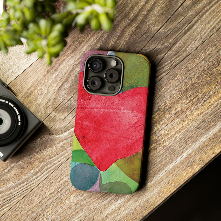 Cute IPhone Case | iPhone 15 Case | iPhone 15 Pro Max Case, Iphone 14 Case, Iphone 14 Pro Max Case IPhone Case for Art Lovers, Red Heart - Studio40ParkLane