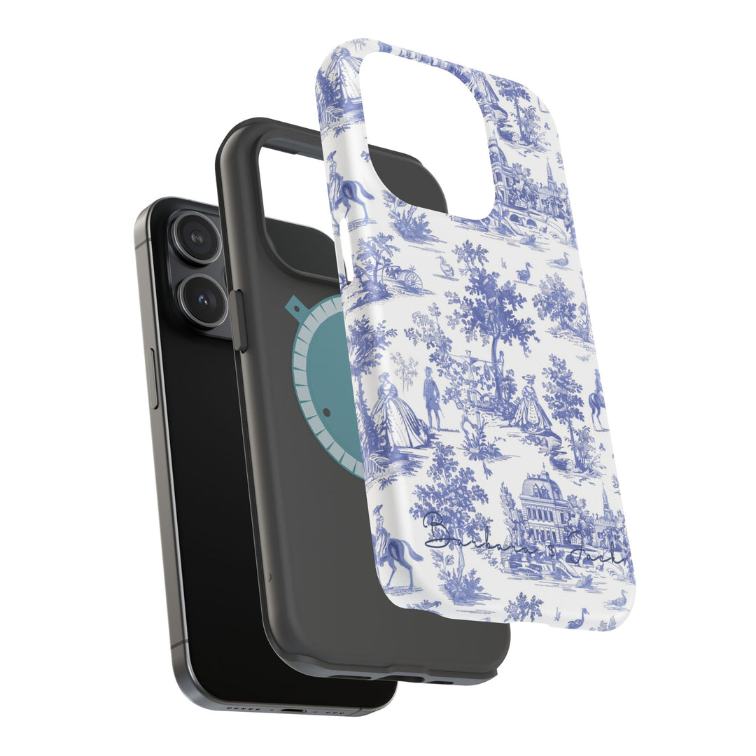 Magsafe French Toile Personalized Initial Custom Gift Cute Phone Cases for Iphone 16 Pro Max | iPhone 15, Pro Max Case, Iphone 14, 13, 12, 11, 10 - Studio40ParkLane