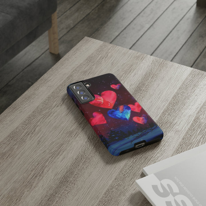 Cute Samsung Phone Case | Aesthetic Samsung Phone Case | Galaxy S23, S22, S21, S20 | Luxury case, Rising Hearts Night Phone Case - Studio40ParkLane