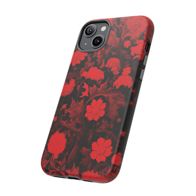 Cool IPhone Case | Red Flowers, iPhone 15 Case | iPhone 15 Pro Case, Iphone 14 Case, Iphone 14 Pro Max Case, Protective Iphone Case