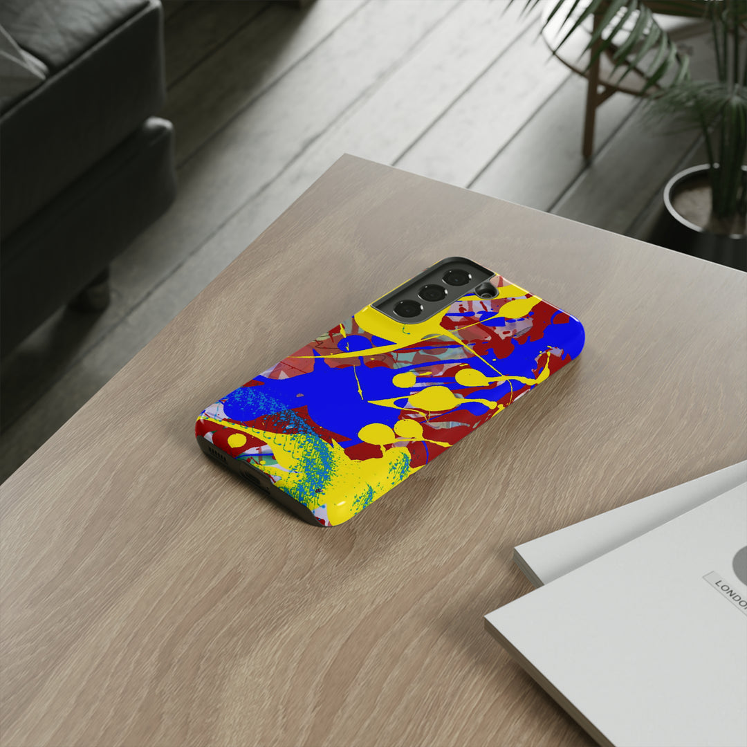 Samsung Galaxy Phone Case | Galaxy S23, S22, S21, S20 | Luxury Case Double Layered | Impact Resistant | Fashionable - Paint Spill 2 - Studio40ParkLane