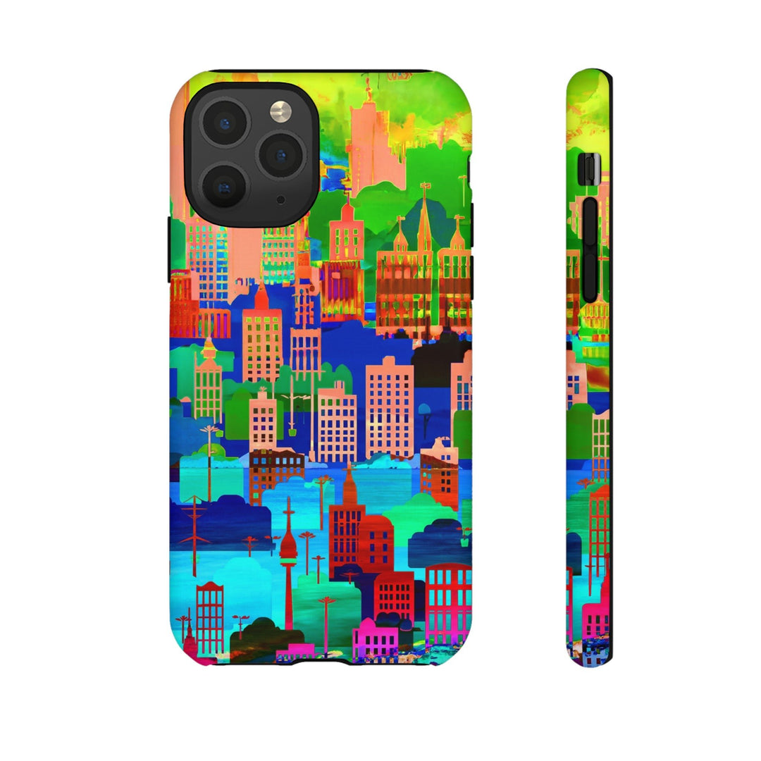 Cute Samsung Case | Cool Iphone Case | Summer City Skyline, Samsung S24, S23, S22, S21, IPhone 15 Case | Iphone 14 Case, Iphone 13 Case - Studio40ParkLane