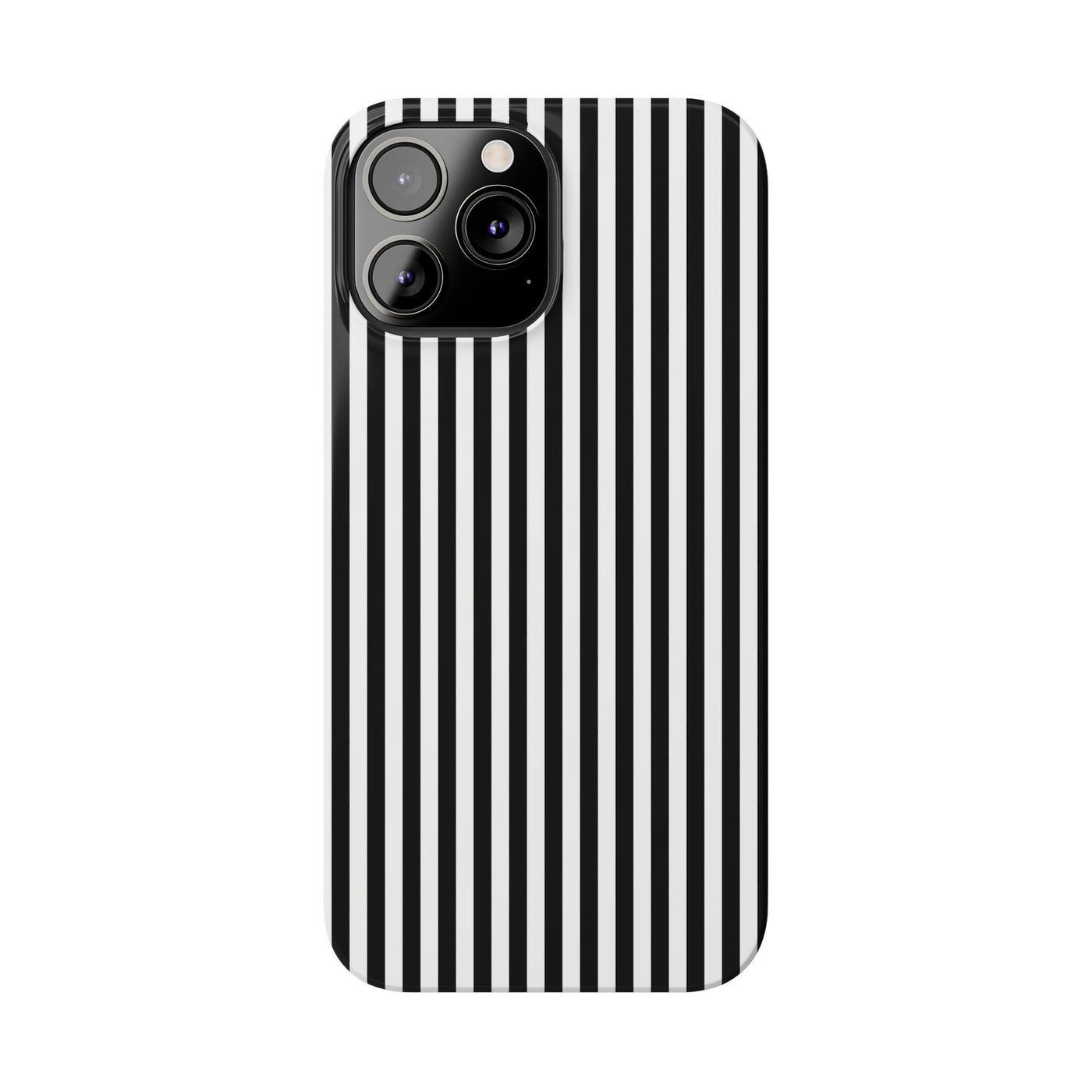 Slim Black White Striped Cute Phone Case for Iphone 16 - | iPhone 15 Pro Max Case | iPhone 14 Case Iphone 13 12 11 10 9 8 7 Gift for Her - Studio40ParkLane