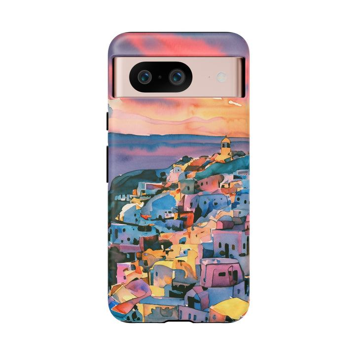 Impact Resistant, Greek Sunset, Cute Phone Cases for Samsung S24, S23, S22, S21, IPhone 15 pro Iphone 14 pro Iphone 13 IPhone 12 Iphone 11 - Studio40ParkLane