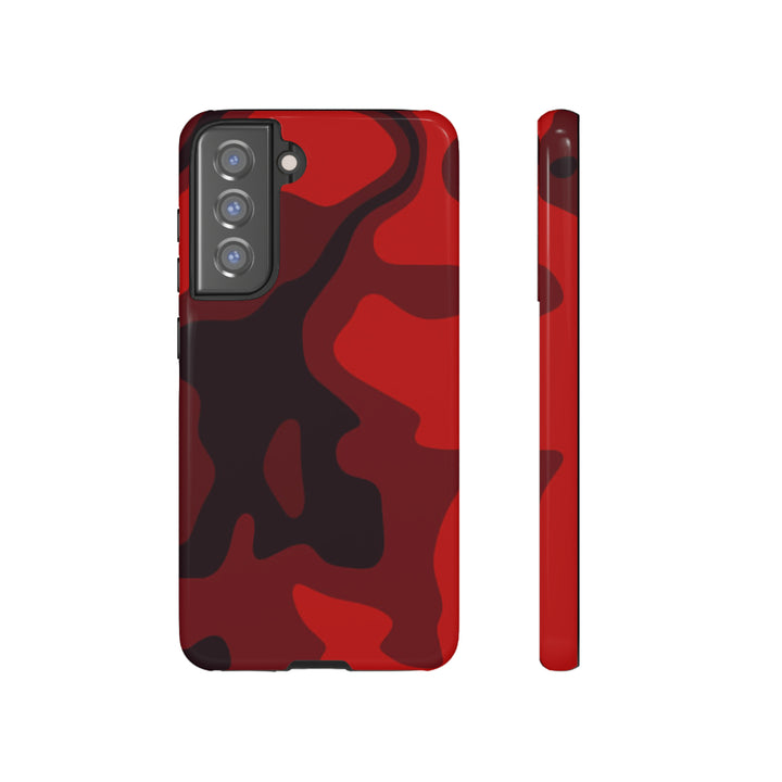 Cute Phone Case | Cool Camouflage Red Black Samsung Phone Case | Galaxy S23 Case, S22 Case, S21, S20 | 2 Layered Case - Studio40ParkLane