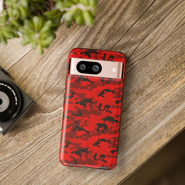 Impact Resistant, Red Camo Camouflage, Cute Phone Cases for Samsung S24, S23, S22, S21, IPhone 15 pro Iphone 14 pro Iphone 13 IPhone 12 Iphone 11 - Studio40ParkLane