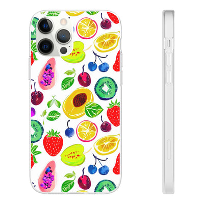 Cute Flexi Phone Cases, Summer Fruit Mix, Compatible with Samsung Galaxy S23, Samsung S22, Samsung S21, Samsung S20, Galaxy S20 Ultra