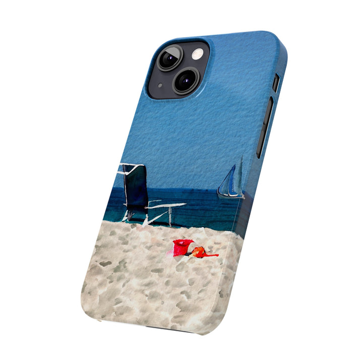 Slim Cute Phone Cases for Iphone - | iPhone 15 Case | iPhone 15 Pro Max Case, Iphone 14 Case, Iphone 14 Pro Max, Iphone 13, Summer Beach Chair Watercolor - Studio40ParkLane