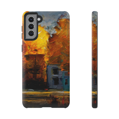 Impact Resistant, Fall Leaves Oil Painting, Cute Phone Cases for Samsung S24, S23, S22, S21, IPhone 15 pro Iphone 14 pro Iphone 13 IPhone 12 Iphone 11