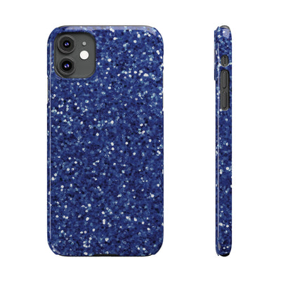 Slim Blue Muted Faux Play on Glitter Effect Cute Phone Cases for Iphone 16 Pro Max | iPhone 15 Case | iPhone 15 Pro Max Case, Iphone 14, Iphone 14 Pro Max, Iphone 13 12 11 8 7