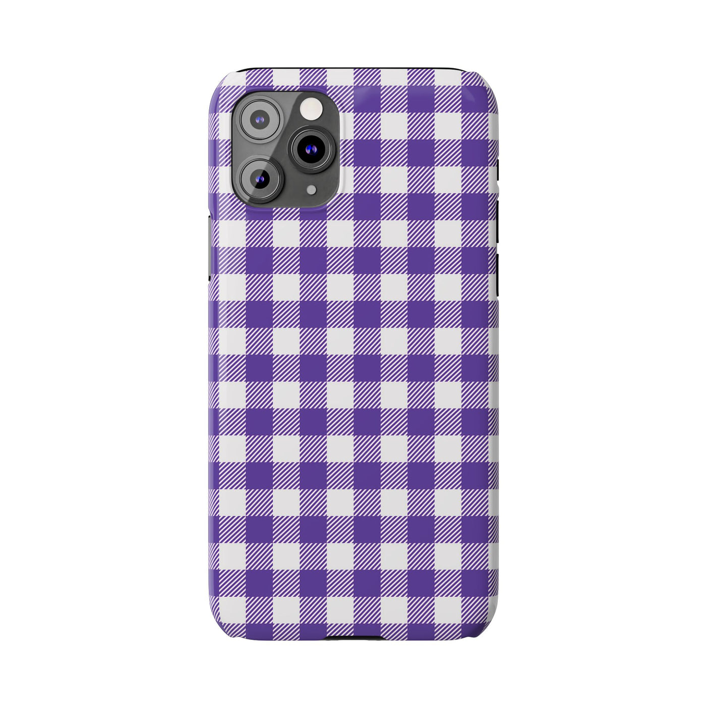 Slim Purple Gingham Gift for Her Cute Phone Cases for Iphone 16 Pro Max | iPhone 15 Case | iPhone 15 Pro Max Case, Iphone 14, 13, 12, 11, 10, 8, 7