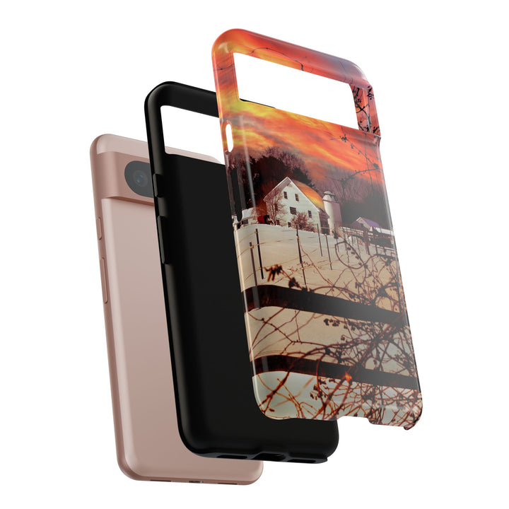 Impact Resistant, Winter Sunset Cute Phone Cases for Samsung S24, S23, S22, S21, IPhone 15 pro Iphone 14 pro Iphone 13 IPhone 12 Iphone 11 - Studio40ParkLane