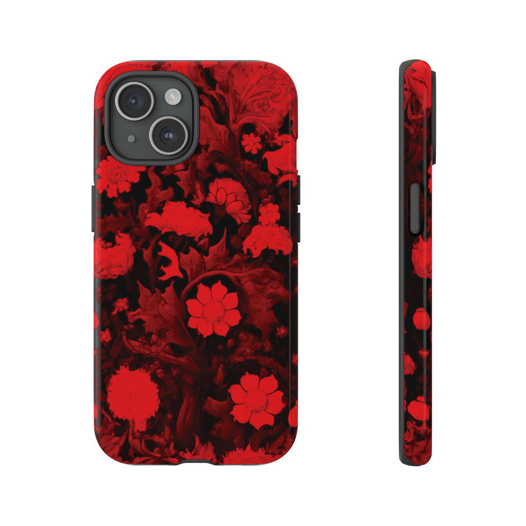 Cool Phone Case | Red Flowers, For iPhone 15 Case | iPhone 15 Pro Case, Iphone 14 Case, Iphone 14 Pro Max Case, Protective Iphone Case - Studio40ParkLane