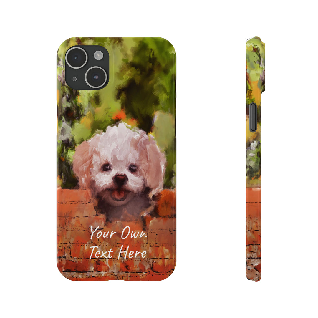 Slim Personalized Cute iPhone Cases - | iPhone 15 Case | iPhone 15 Pro Max Case, Iphone 14 Case, Iphone 14 Pro Max, Iphone 13, Bichon Frise Dog - Studio40ParkLane