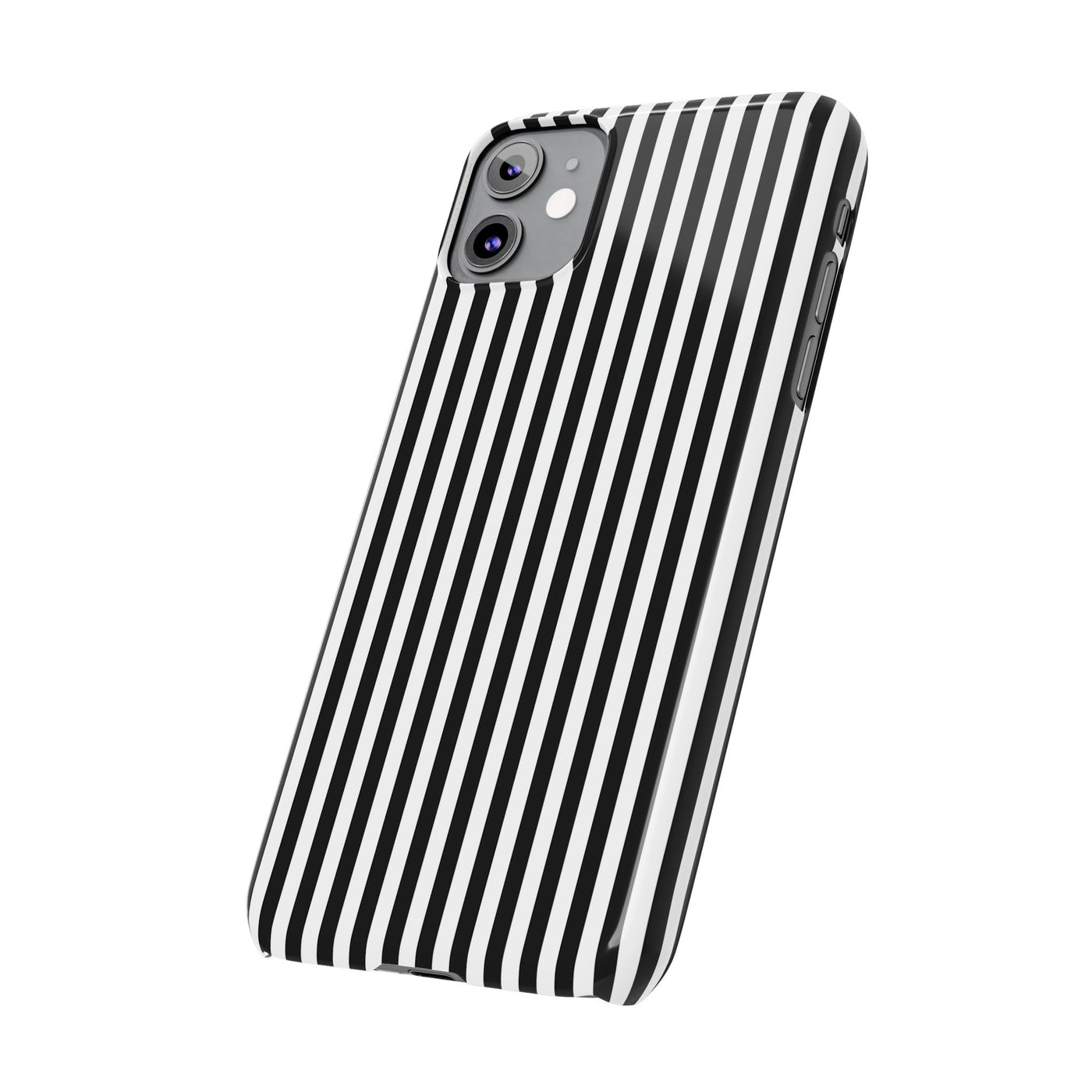 Slim Black White Striped Cute Phone Case for Iphone 16 - | iPhone 15 Pro Max Case | iPhone 14 Case Iphone 13 12 11 10 9 8 7 Gift for Her - Studio40ParkLane