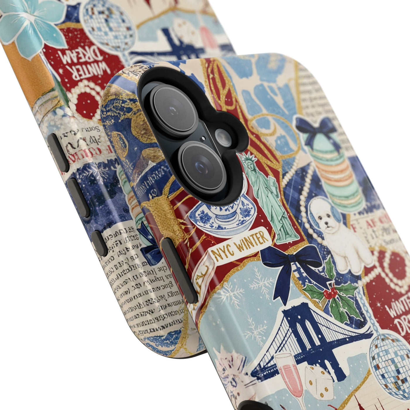 New York Winter Coquette Collage Tough Magsafe Cute Phone Cases for Iphone | iPhone 17 Pro Max Case, Iphone 16, Iphone 15 14 13 12 11 10 9