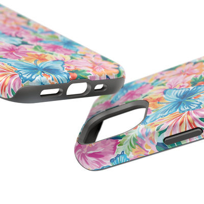 Butterflies Flowers Magsafe Cute Phone Case for Iphone Gift for Her, iPhone 16 Case iPhone 15 Pro Max Case, Iphone 14, Iphone 14 Pro Max, 13, 12