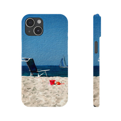 Slim Cute iPhone Cases - | iPhone 15 Case | iPhone 15 Pro Max Case, Iphone 14 Case, Iphone 14 Pro Max, Iphone 13, Summer Beach Chair Watercolor