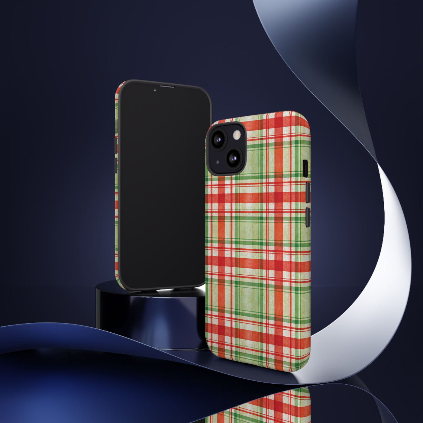Aesthetic Tough Red Green Checkered Premium Phone Case - For iPhone 17 Pro Max iPhone 16 Pro iPhone 15 Iphone 14 Plus 13 Pro 12 11 10 XR XS - Studio40ParkLane