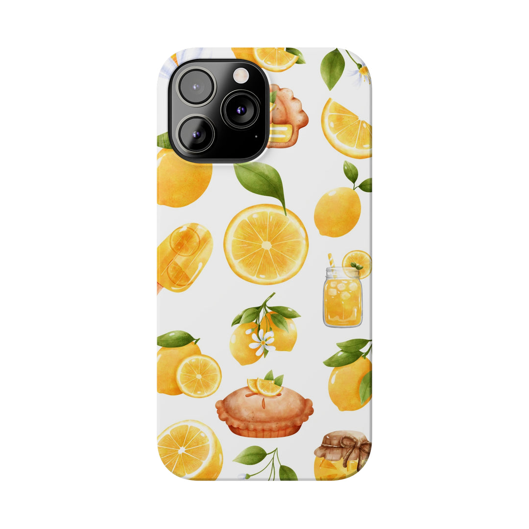 Slim Cute Phone Cases for Iphone - | iPhone 15 Case | iPhone 15 Pro Max Case, Iphone 14 Case, Iphone 14 Pro Max, Iphone 13, Summer Fruit Lemon - Studio40ParkLane
